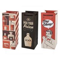 Assorted Retro Drinking Icon Wine Bags