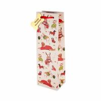 Holiday Dog Single-bottle Wine Bag