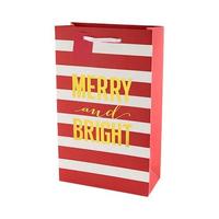 Merry And Bright Stripes Double Bottle Bag