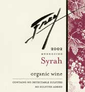 Syrah Redwood Valley Organic