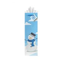 Snowman Single Bottle Gift Bag